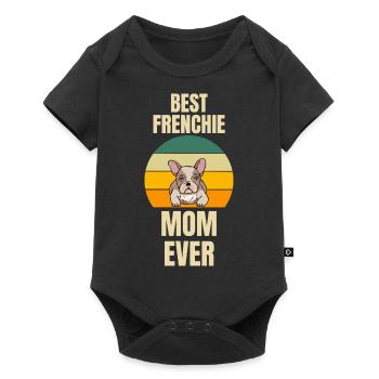 Dogs Retro Frenchie Mama French Bulldog - Baby Premium short-sleeve bodysuit - black - Front