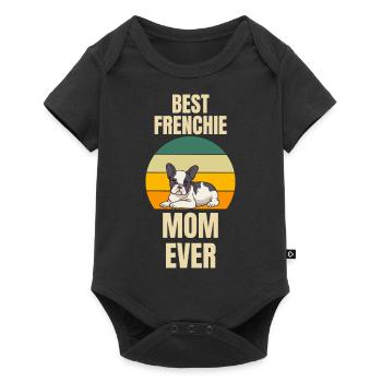 Retro Frenchie Mama Dogs French Bulldog - Baby Premium short-sleeve bodysuit - black - Front
