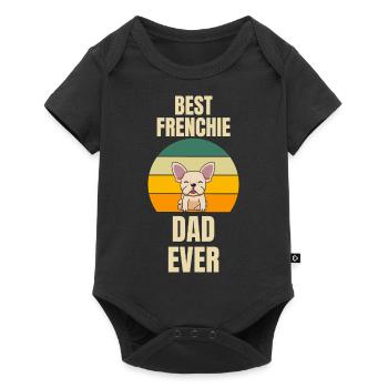 Dog Owner Papa Dogs French Bulldog - Baby Premium short-sleeve bodysuit - black - Front