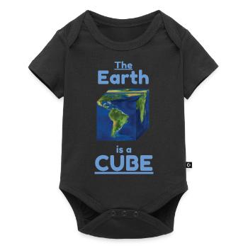 La Terre est un Cube - Body à manches courtes Premium Bébé - noir - Devant