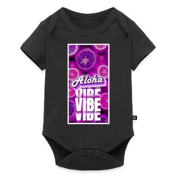 Aloha Vibe Pink - Baby Premium Kurzarmbody - Schwarz - Vorne