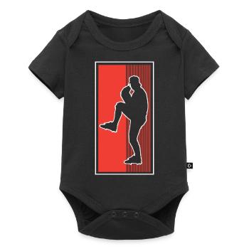 Baseball - Baby Premium Kurzarmbody - Schwarz - Vorne