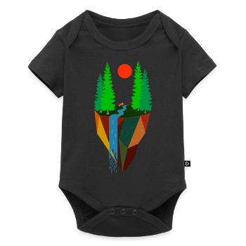 Nature Inspired Art Painting Landscape - Baby Premium short-sleeve bodysuit - black - Front