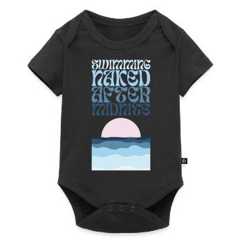 swimming naked after midnite | clan of birds - Baby Premium Kurzarmbody - Schwarz - Vorne