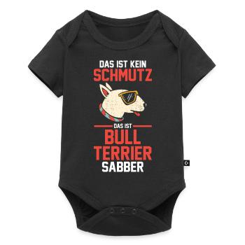Hund Bull Terrier - Baby Premium Kurzarmbody - Schwarz - Vorne