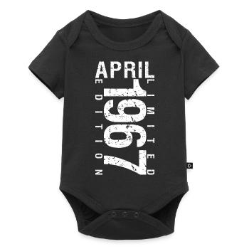 Avril 1967 Avril cadeau anniversaire 1967 - Body à manches courtes Premium Bébé - noir - Devant