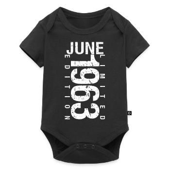 June 1963 June birthday gift June 1963 - Baby Premium short-sleeve bodysuit - black - Front