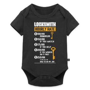 Locksmith Hourly Rate Lockpicker Pick Locks - Baby Premium short-sleeve bodysuit - black - Front
