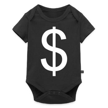 Doller Monnaie d’argent - Body à manches courtes Premium Bébé - noir - Devant