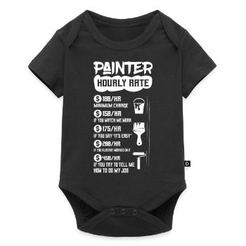 Painter Hourly Rate Job Profession - Baby Premium short-sleeve bodysuit - black - Front