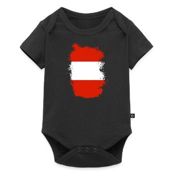 Austria Flag Austria Austrian Flag AT - Baby Premium short-sleeve bodysuit - black - Front