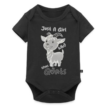 Just A Girl Who Loves Goats - Baby Premium short-sleeve bodysuit - black - Front