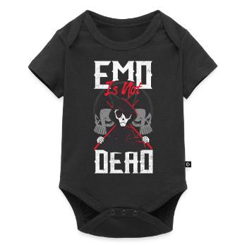 Emoticon Emo n’est pas mort Esthétique Emocore - Body à manches courtes Premium Bébé - noir - Devant