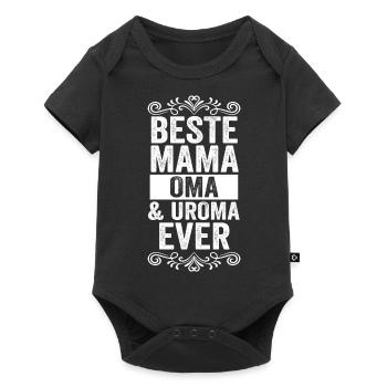 Mutter Mama Oma Uroma - Baby Premium Kurzarmbody - Schwarz - Vorne