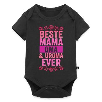 Mutter Mama Oma Uroma - Baby Premium Kurzarmbody - Schwarz - Vorne