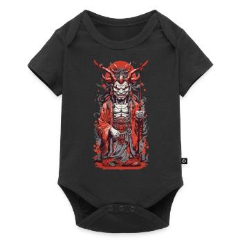 Yokai Retro Streetwear Japon Démon Art Design - Body à manches courtes Premium Bébé - noir - Devant
