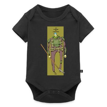 slim - Body à manches courtes Premium Bébé - noir - Devant