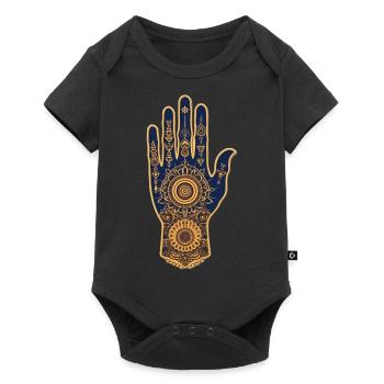 Main de Fatima 2 Petite - Body à manches courtes Premium Bébé - noir - Devant
