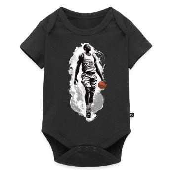 Basketball Dribbling Dynamics Streetwear Design - Baby Premium short-sleeve bodysuit - black - Front