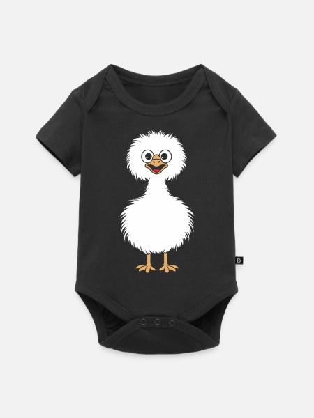 Strauß - Baby Premium Kurzarmbody - Schwarz