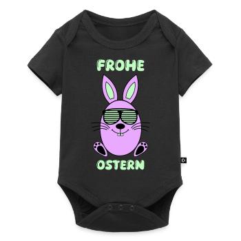 Joyeux lapin de Pâques - Body à manches courtes Premium Bébé - noir - Devant
