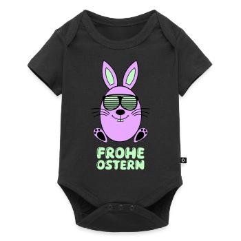 Joyeux lapin de Pâques 1 - Body à manches courtes Premium Bébé - noir - Devant