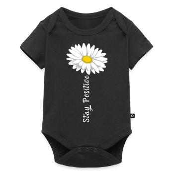 Stay Positive Courage Self-Confidence Marguerite Life - Baby Premium short-sleeve bodysuit - black - Front