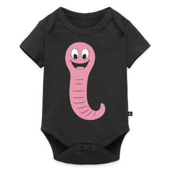 earthworm - Baby Premium short-sleeve bodysuit - black - Front