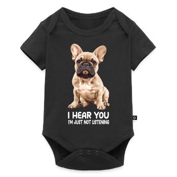 Bouledogue français - Body à manches courtes Premium Bébé - noir - Devant