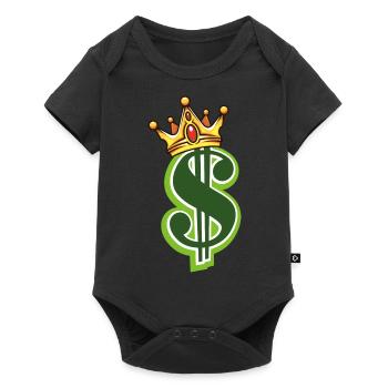 Money King - Baby Premium Kurzarmbody - Schwarz - Vorne