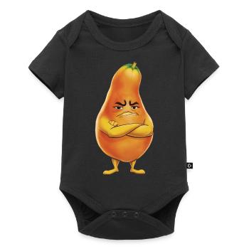 Papaya - Baby Premium Kurzarmbody - Schwarz - Vorne