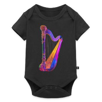 Harp - Baby Premium short-sleeve bodysuit - black - Front
