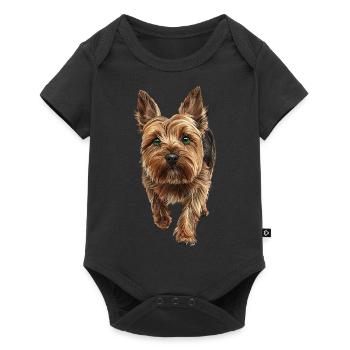 Cairn Terrier - Baby Premium Kurzarmbody - Schwarz - Vorne