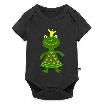 Reine grenouille - Body à manches courtes Premium Bébé - noir - Devant