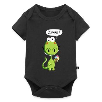 Yummy Dragon - Dragons - Ice Cream - Fun - Animal - Baby Premium short-sleeve bodysuit - black - Front