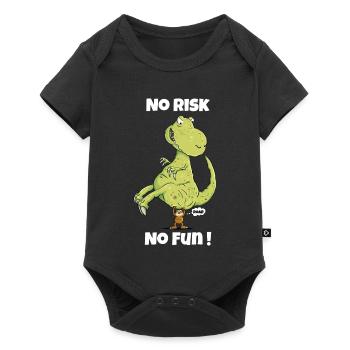 No Risk No Fun Sloth I Dinosaur I Dino T-rex - Body à manches courtes Premium Bébé - noir - Devant