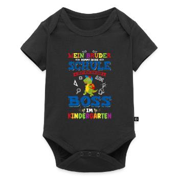 Ich gehe in den Kindergarten - Baby Premium Kurzarmbody - Schwarz - Vorne