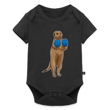 Boxer Boxeur Suricate Gants de boxe Boxe - Body à manches courtes Premium Bébé - noir - Devant