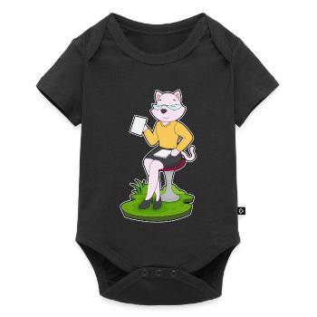 Bureau du Secrétariat du Chat - Body à manches courtes Premium Bébé - noir - Devant