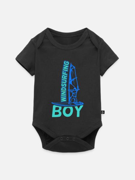 Windsurfer Junge - Baby Premium Kurzarmbody - Schwarz