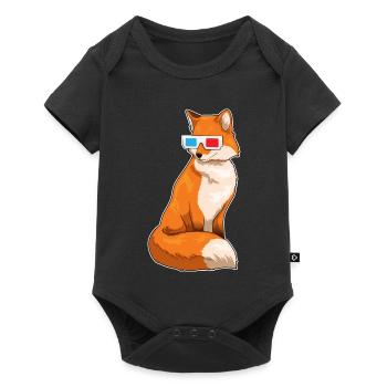Fuchs Glasses - Baby Premium short-sleeve bodysuit - black - Front