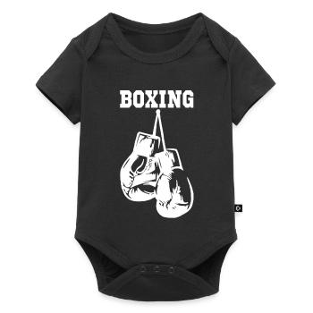 Gants de boxe blancs - Body à manches courtes Premium Bébé - noir - Devant