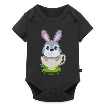 Mug lapin - Body à manches courtes Premium Bébé - noir - Devant
