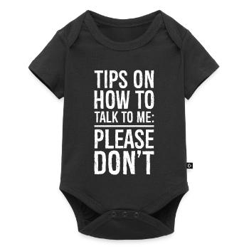 Tips on how to talk to me funny shirt - Baby Premium short-sleeve bodysuit - black - Front