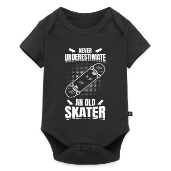 Skateboarding Grandpa - Baby Premium short-sleeve bodysuit - black - Front