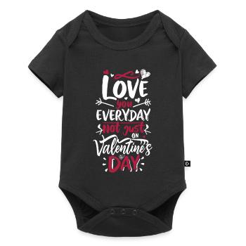 Liebe im Alltag, nicht nur am Valentinstag - Baby Premium Kurzarmbody - Schwarz - Vorne