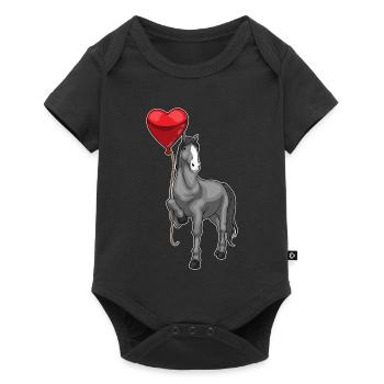 Horse Balloon - Baby Premium short-sleeve bodysuit - black - Front