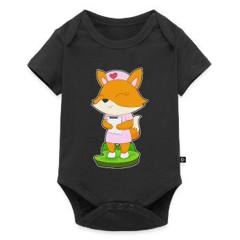 Fox Nurse - Baby Premium short-sleeve bodysuit - black - Front