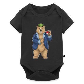 Bear Poker Jetons de poker - Body à manches courtes Premium Bébé - noir - Devant
