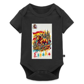 Spain bull Espana flag - Baby Premium short-sleeve bodysuit - black - Front